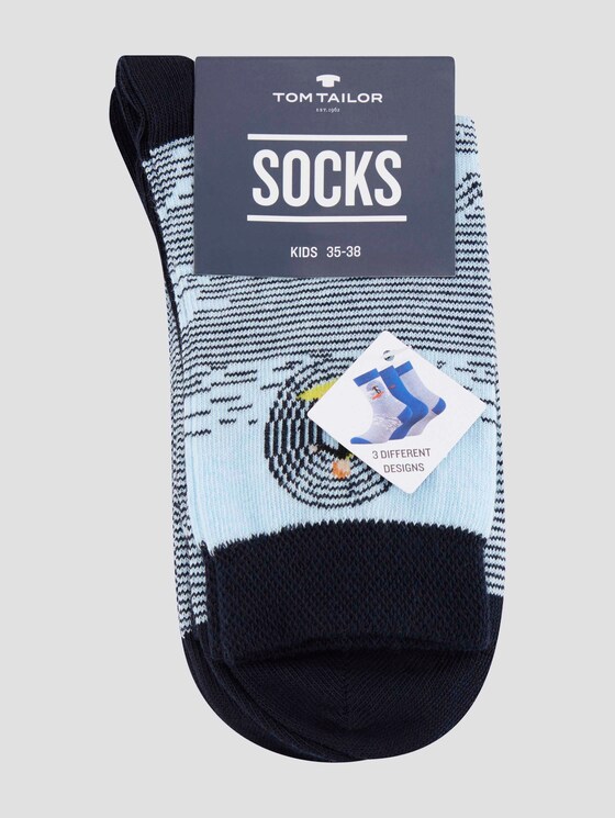 Gemusterte Socken im Dreierpack - unisex - dark navy Gemusterte Socken im Dreierpack - unisex - dark navy - 15 - TOM TAILOR