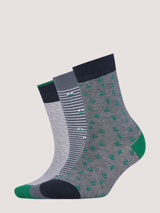 Marine Socken im Dreierpack - unisex - ultra green Marine Socken im Dreierpack - unisex - ultra green - 7 - TOM TAILOR