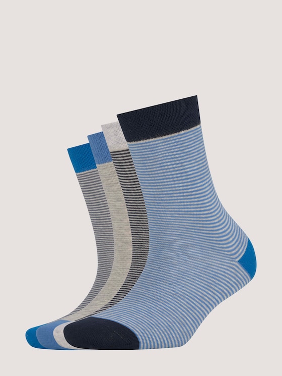 Gestreifte Socken im Viererpack - unisex - beige mel. Gestreifte Socken im Viererpack - unisex - beige mel. - 7 - TOM TAILOR