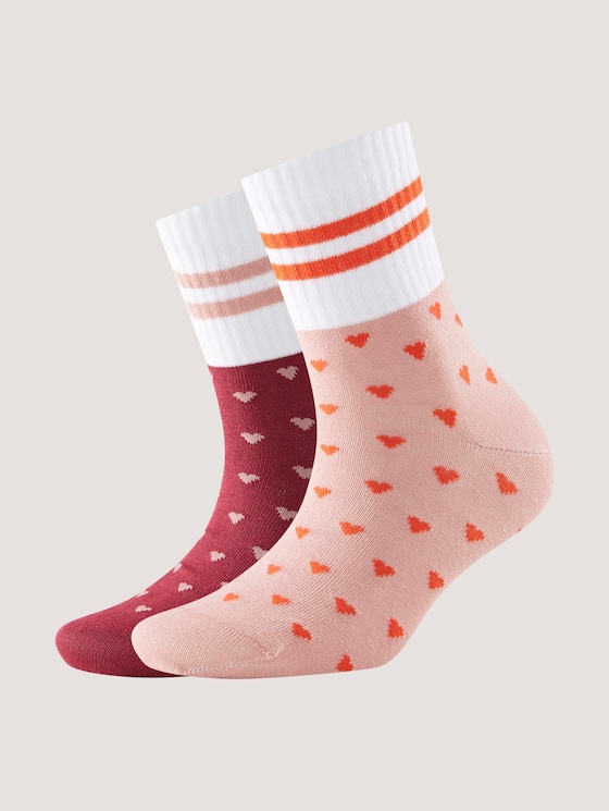 Sportsocken in modernen Farben mit Streifen von Unisex, rose