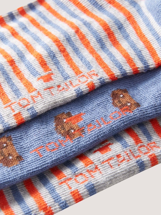 Three-pack with socks featuring bear designs