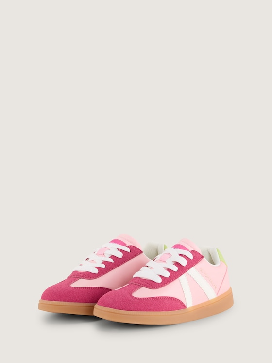Trainers met kleurblokjes door Teen Girls, pink-rose-mint