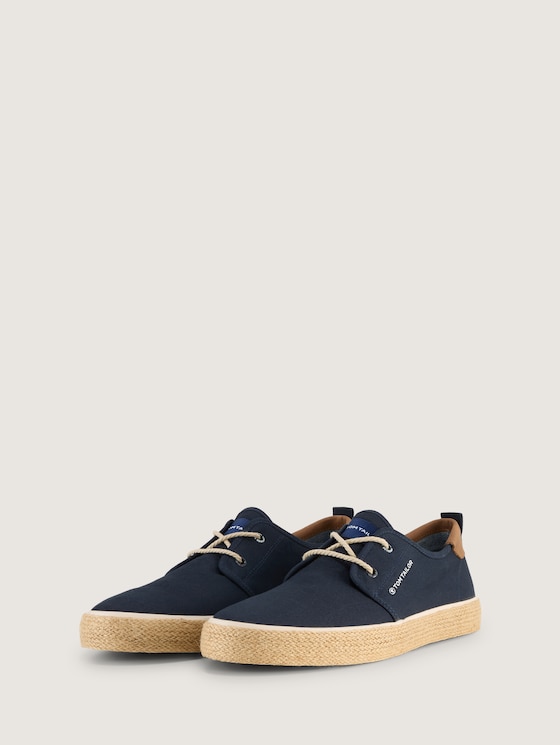 Schnürschuhe mit Bastsohle von Men, navy