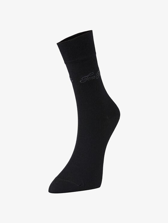 basic socks double pack - Women - black basic socks double pack - Women - black - 1 - TOM TAILOR
