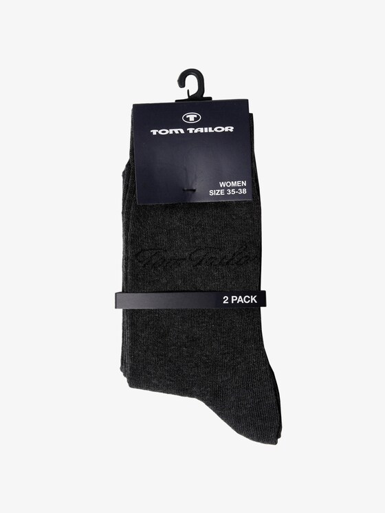 basic socks double pack - Women - anthracite melange basic socks double pack - Women - anthracite melange - 15 - TOM TAILOR