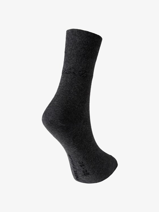 basic socks double pack - Women - anthracite melange basic socks double pack - Women - anthracite melange - 2 - TOM TAILOR