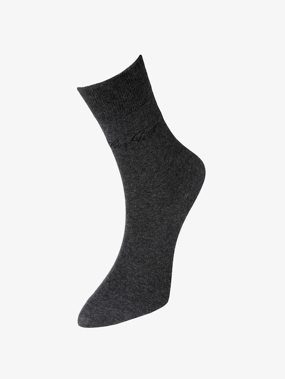 basic socks double pack - Women - anthracite melange basic socks double pack - Women - anthracite melange - 7 - TOM TAILOR