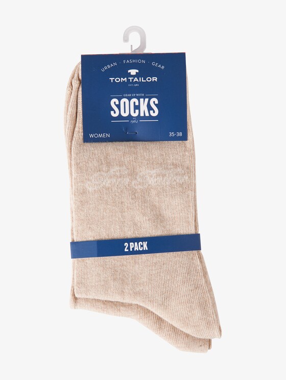 basic socks double pack - Women - beige basic socks double pack - Women - beige - 15 - TOM TAILOR