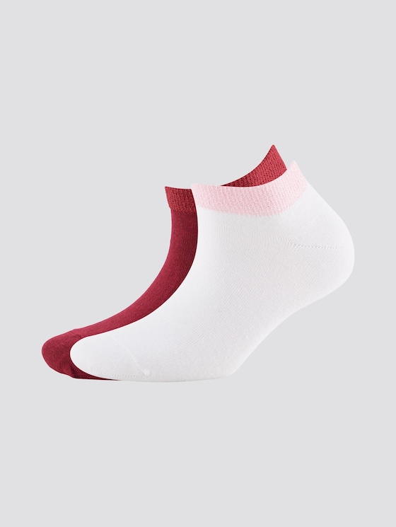 Sneakersocken mit Glitzerbund im Doppelpack - Frauen - berry Sneakersocken mit Glitzerbund im Doppelpack - Frauen - berry - 7 - TOM TAILOR
