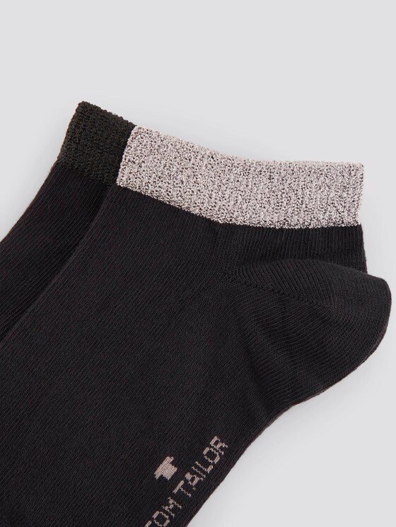 Sneakersocken mit Glitzerbund im Doppelpack - Frauen - black Sneakersocken mit Glitzerbund im Doppelpack - Frauen - black - 9 - TOM TAILOR
