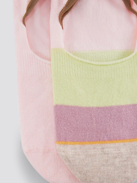 Gestreifte Füßlinge im Doppelpack - Frauen - misty rose Gestreifte Füßlinge im Doppelpack - Frauen - misty rose - 9 - TOM TAILOR
