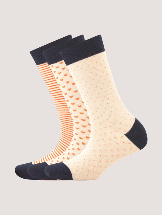 Socks with feminine designs in a pack of three - Women - cream Socks with feminine designs in a pack of three - Women - cream - 7 - TOM TAILOR