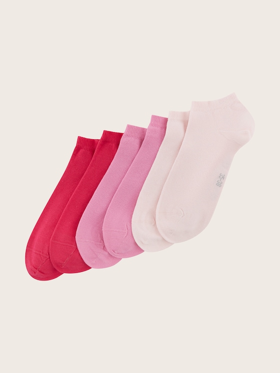 Sneakersokken in een 6-pack door Women, magenta