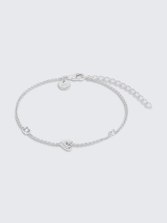 Armband Herz Silber 925 | Stein Zirkonia weiß von Women, silver