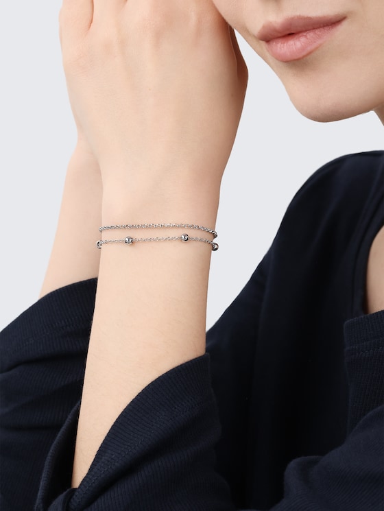 Bracelet à maillons en acier inoxydable argenté par Women, silver