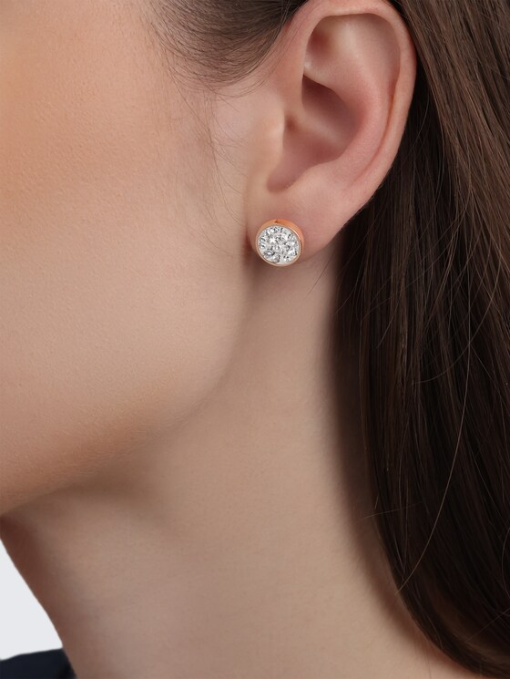 Clous d'oreilles en acier inoxydable rose par Women, rose gold