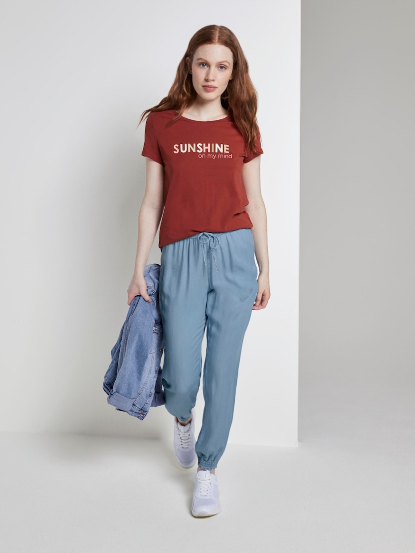 Denim Look Harem Trousers With An Elastic Waistband From Tom Tailor Denim