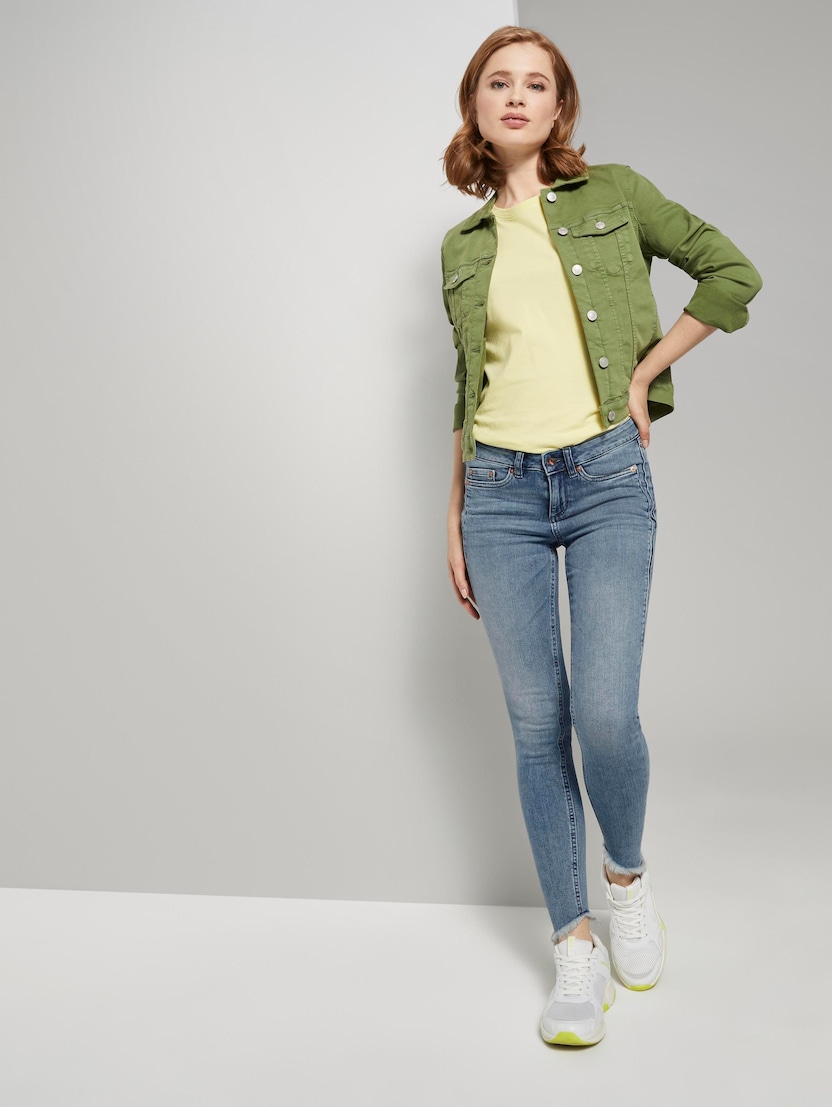 Jona Extra Skinny Jeans Mit Fransen Von Tom Tailor Denim