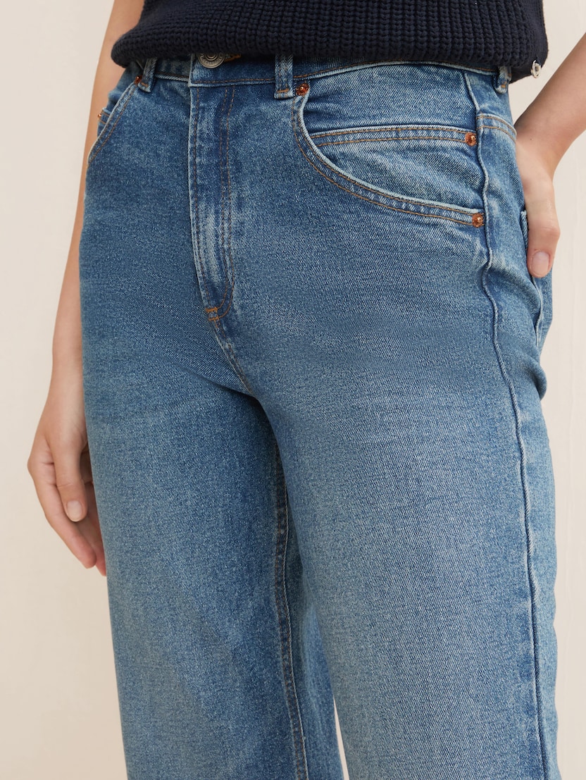 TOM TAILOR DENIM FEATHER CARDIGAN - Gilet - Blue Voltage/bleu