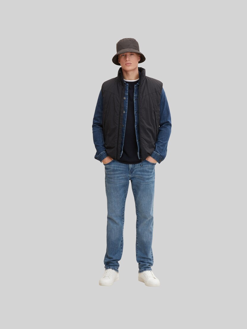 TOM TAILOR Herren Jeans Comfort Straight Fit - Bequemer Stretch-Denim, 5-Pocket, Mittlere Bundhöhe