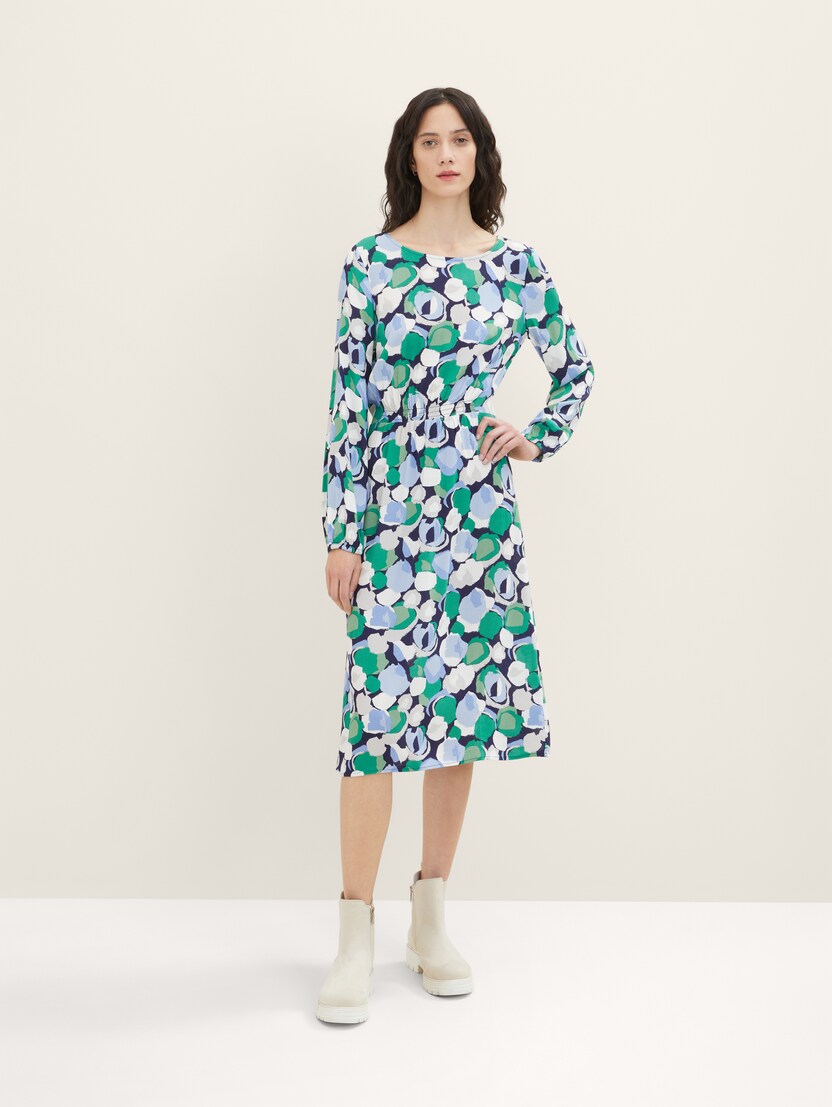 Patterned midi dress by Tom Tailor