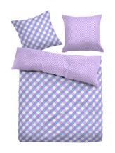 Ausgewählt, Bettwäsche mit Diagonalem Karo von Tom Tailor, lila