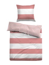 Non sélectionné, Linge de lit rayé par , rose