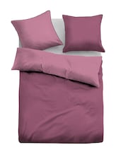 Sélectionné, Parure de lit en satin à fines rayures par Tom Tailor, rouge