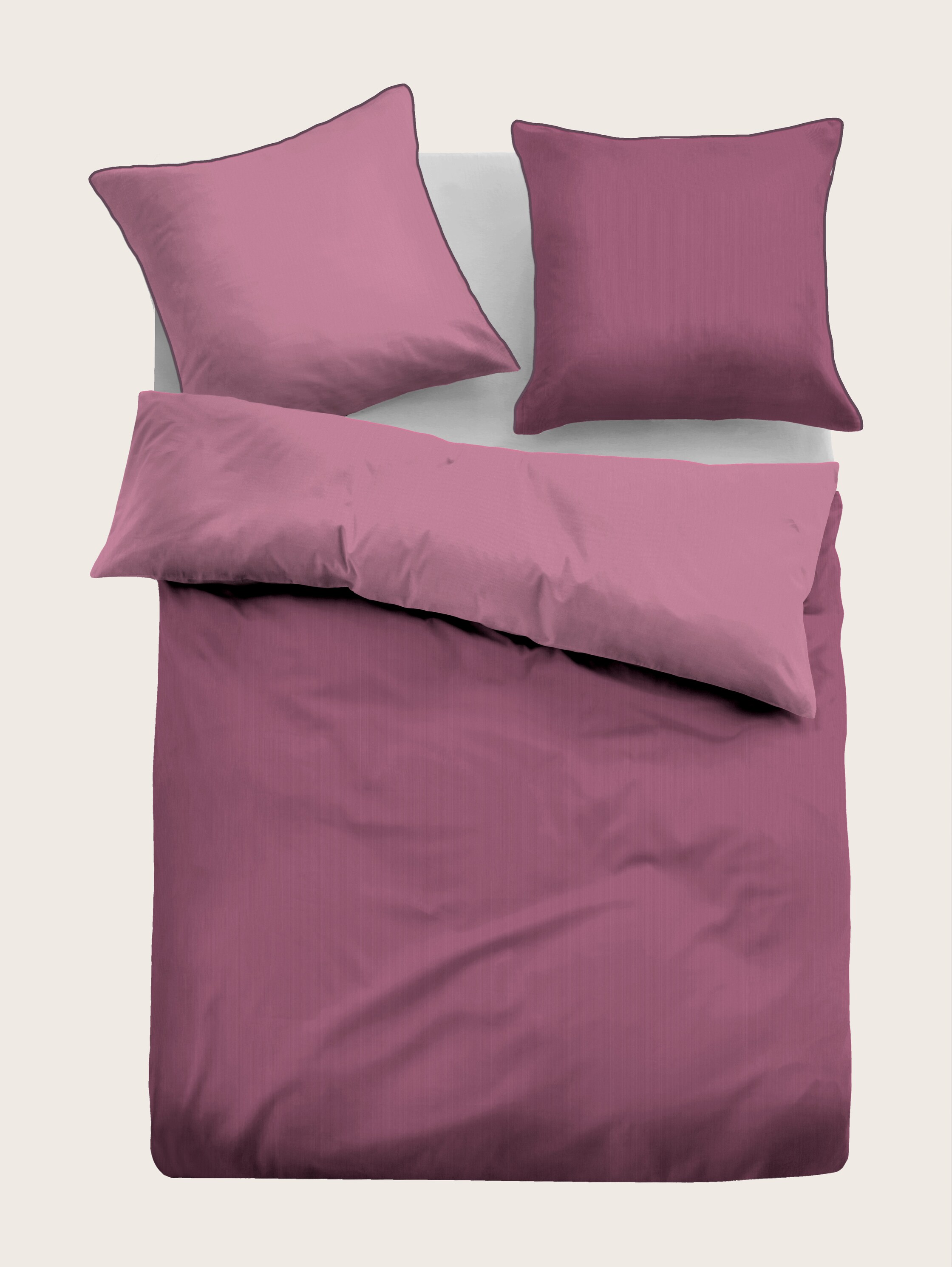 Fein gestreifte Satin Bettwäsche - 1
