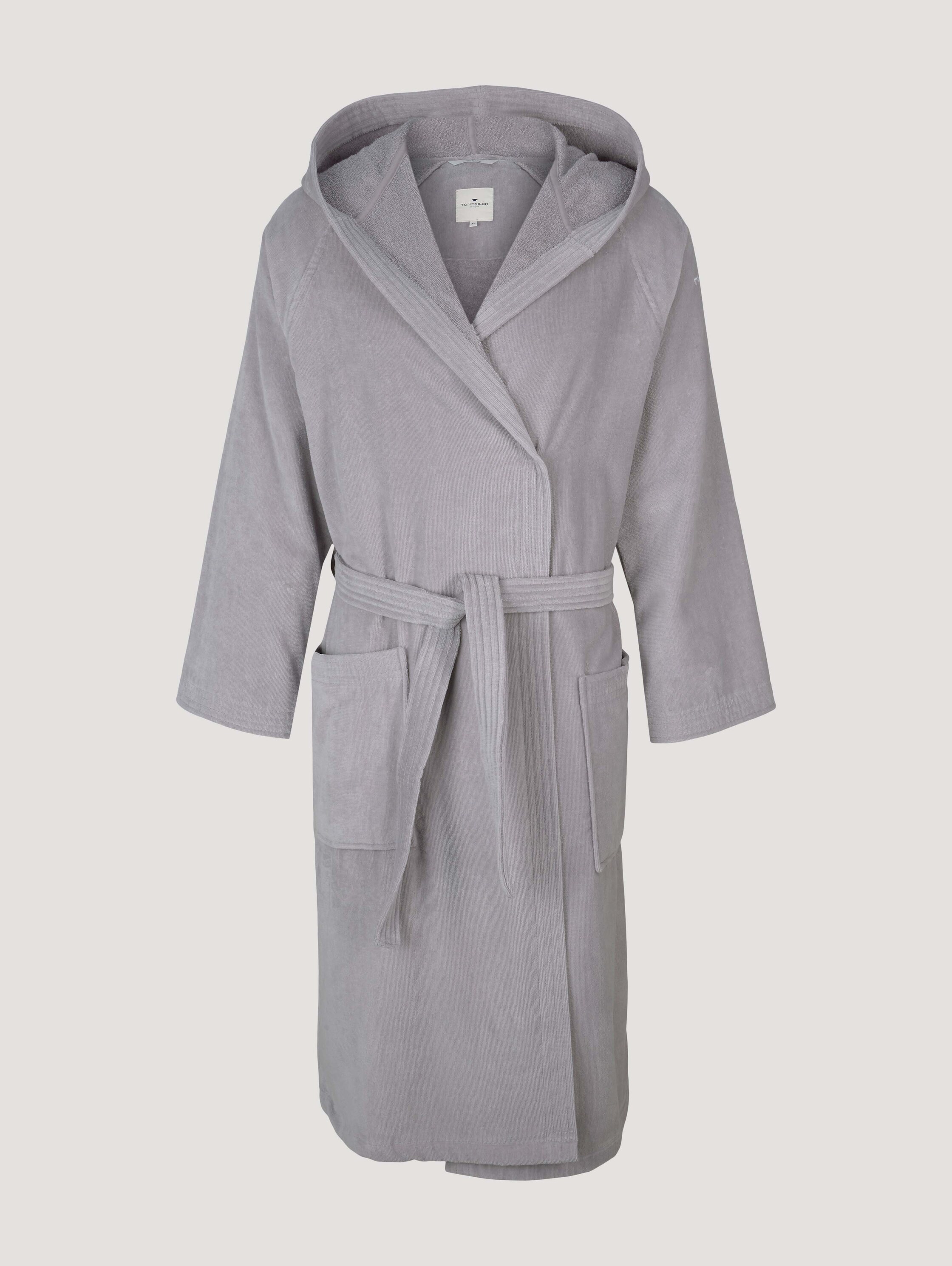 Badjas met capuchon - silver