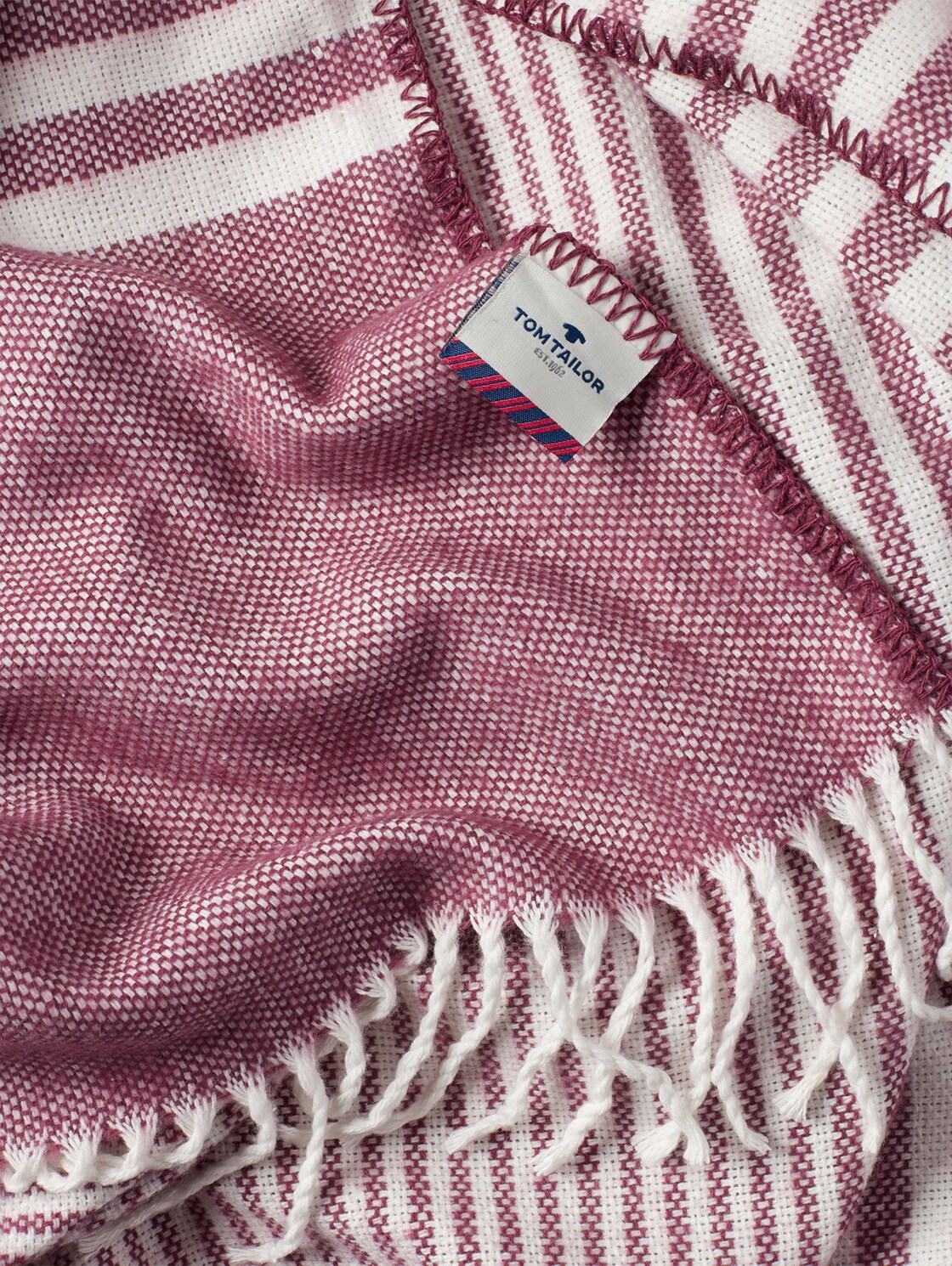 Couverture rayée - berry