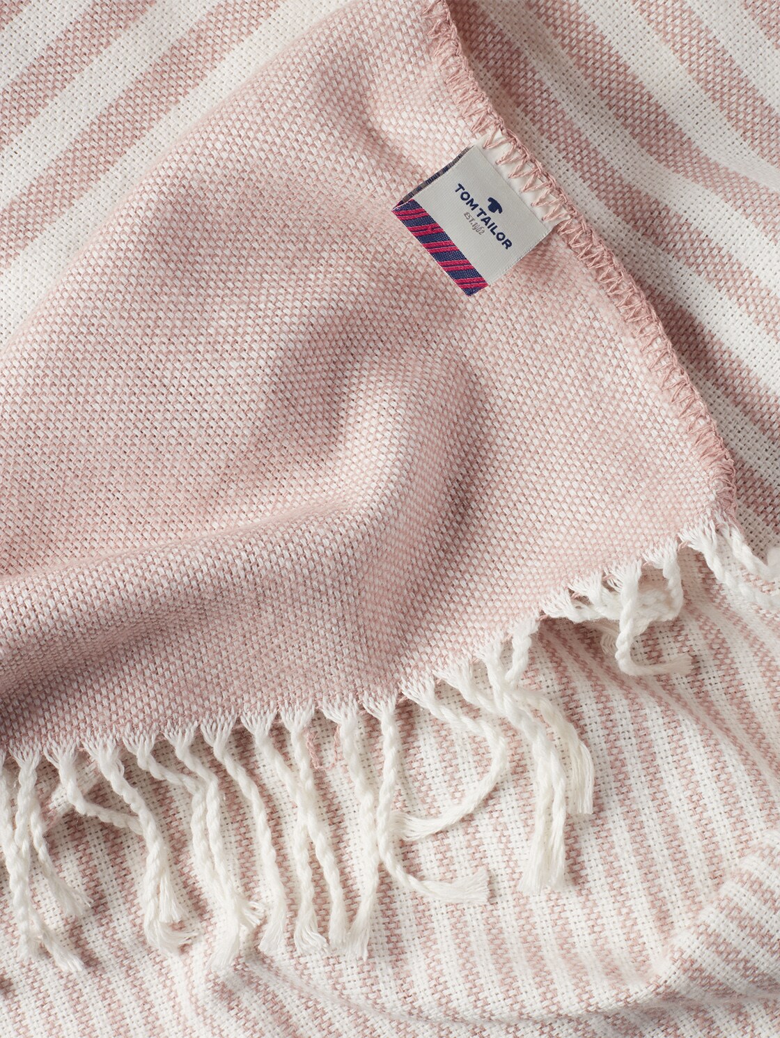 Couverture rayée - antic pink