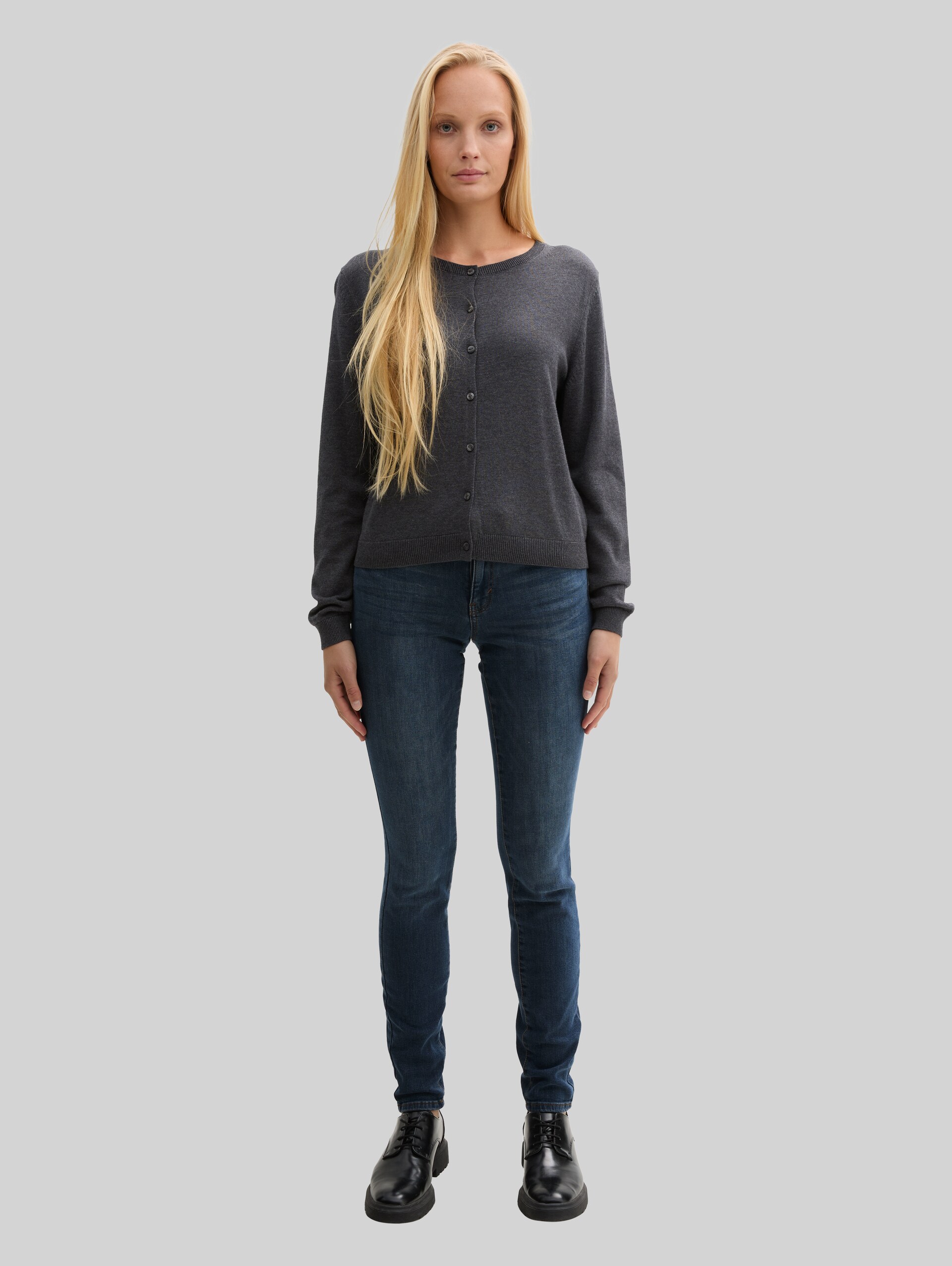 TTALEXA SKINNY Jeans - dark stone wash denim - Model-Vorderansicht