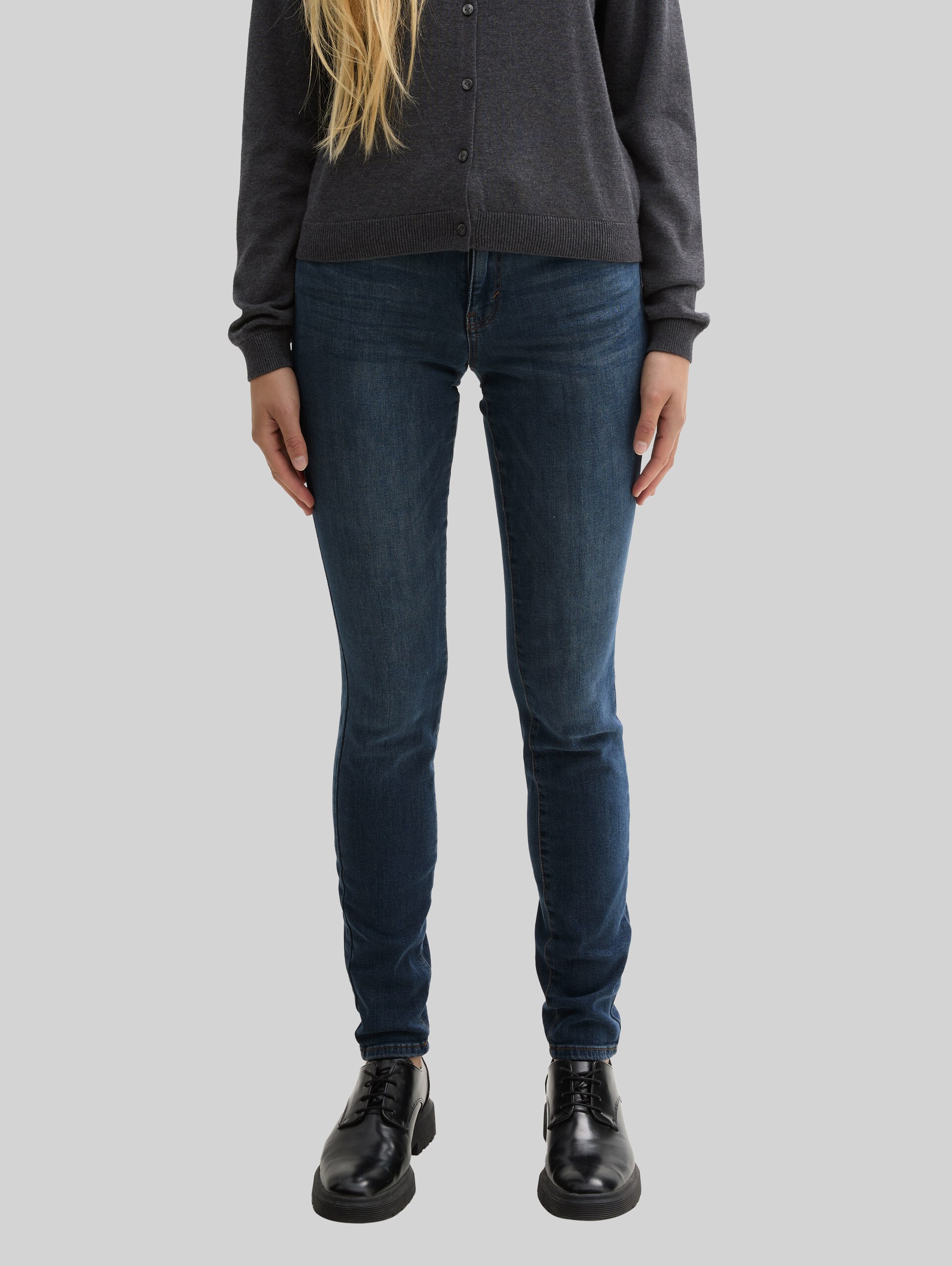 TTALEXA SKINNY Jeans - dark stone wash denim - Ausschnitt Model-Vorderansicht