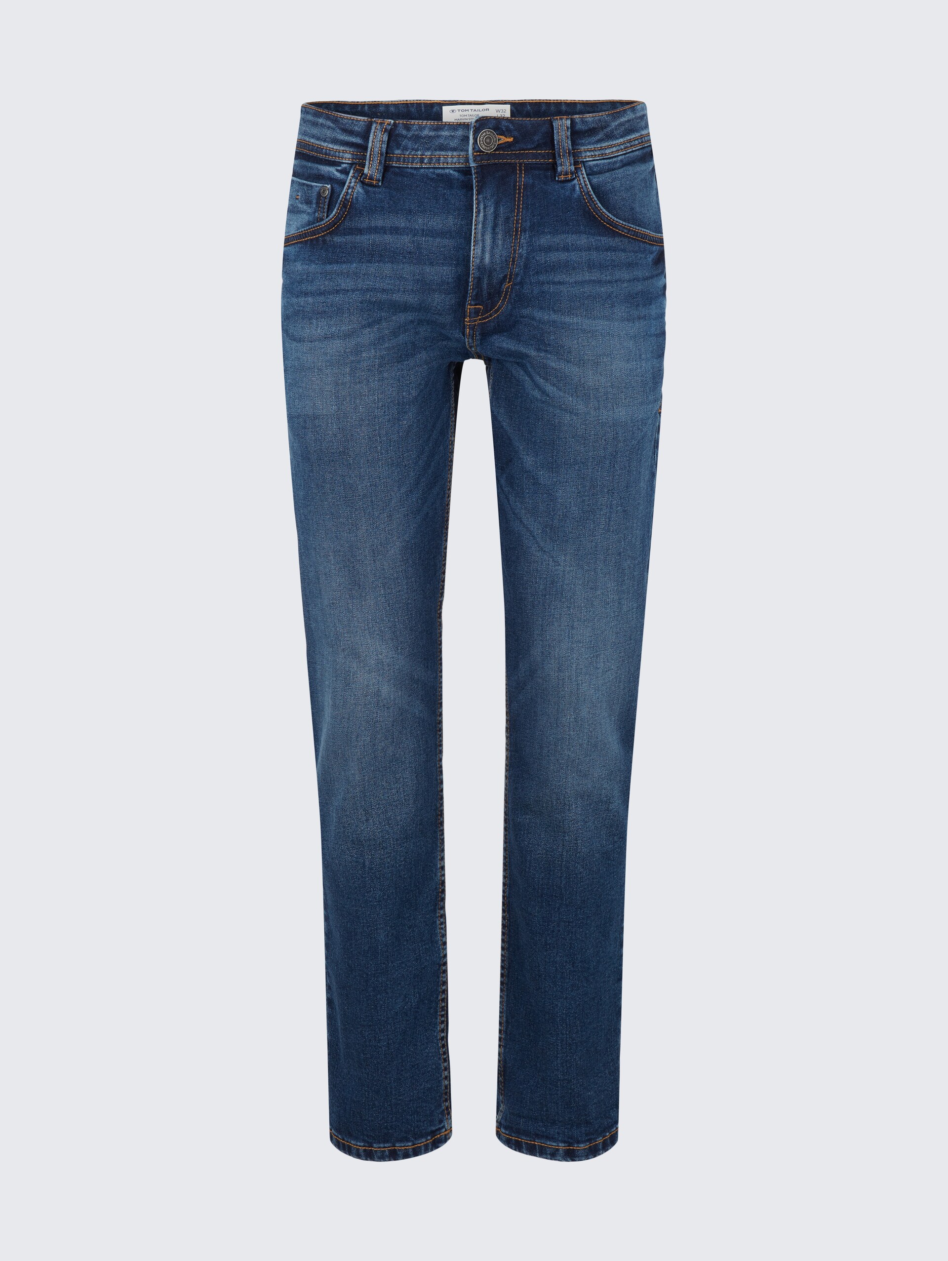TTMARVIN STRAIGHT Jeans - Used Mid Stone Blue Denim - Front product view