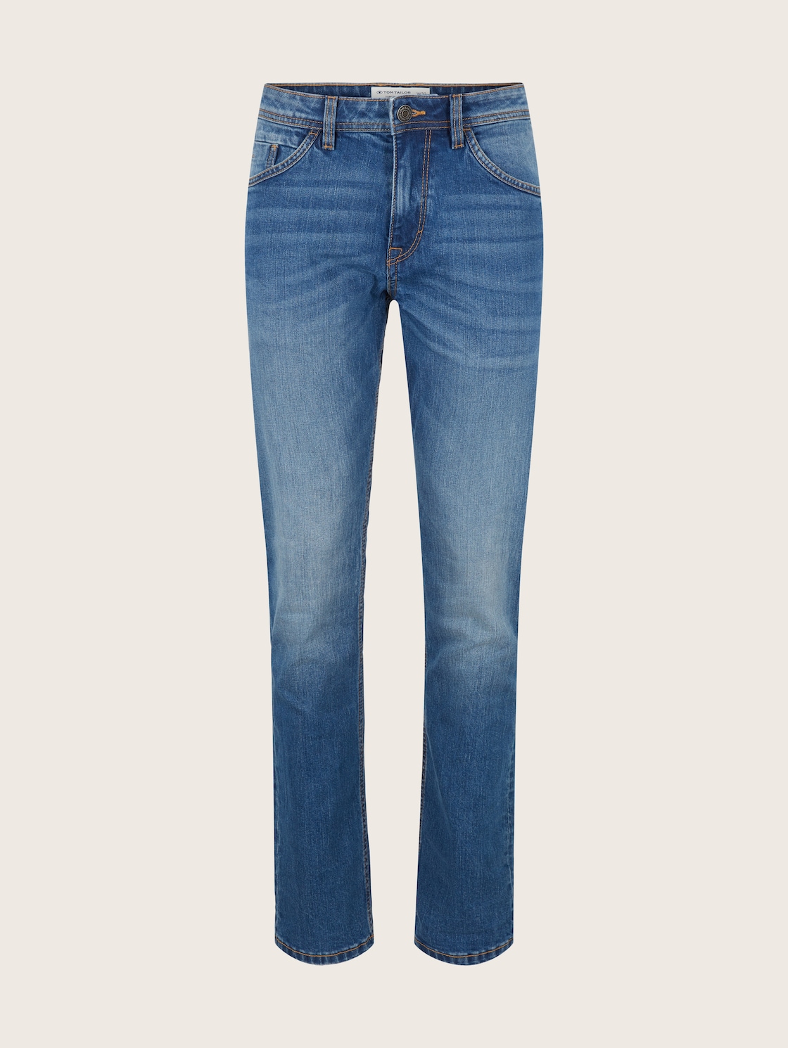 TTJOSH REGULAR SLIM Jeans - Used Mid Stone Blue Denim - Vorder-Produkt-Ansicht