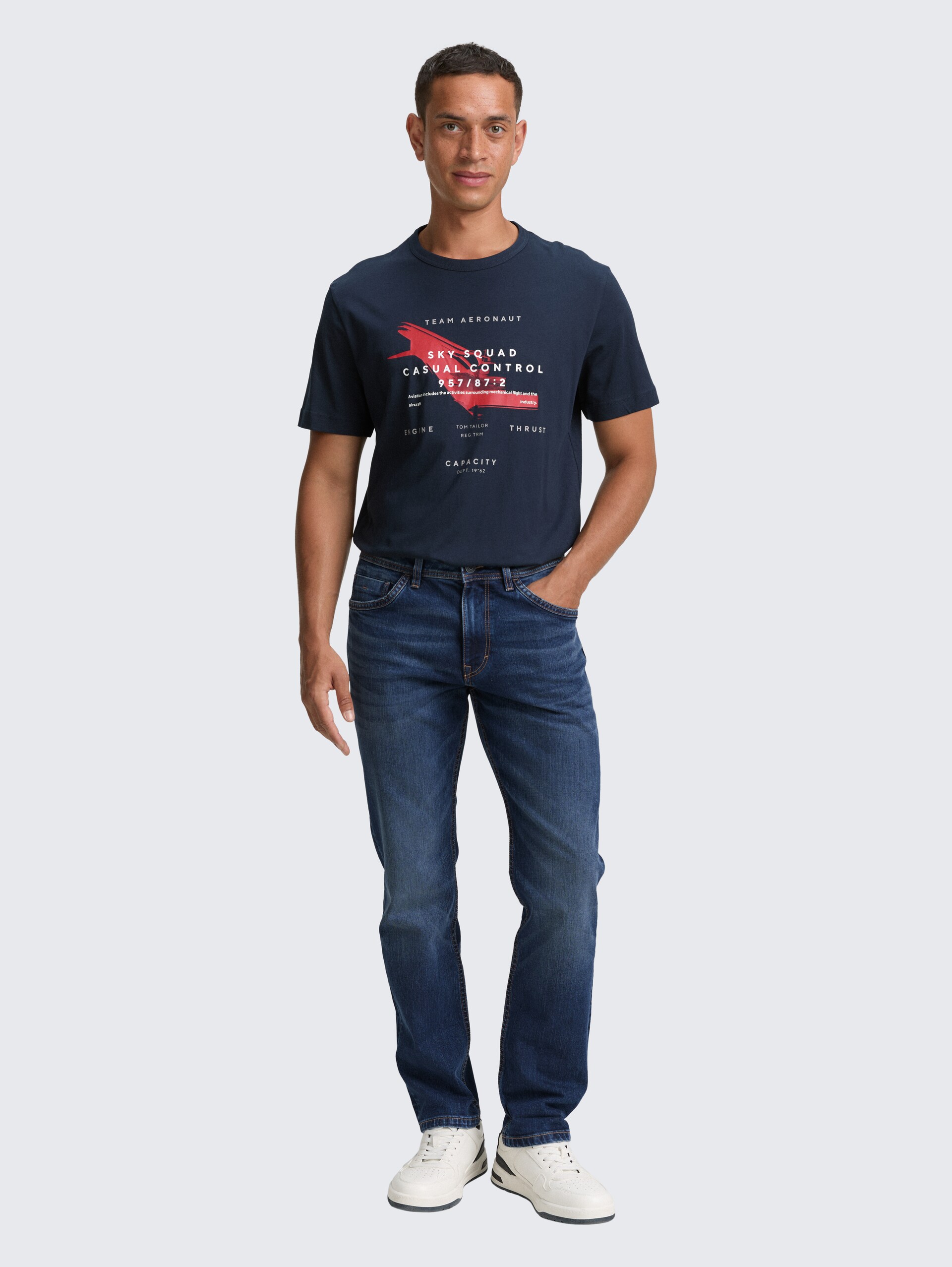 TTJOSH REGULAR SLIM Jeans - mid stone wash denim - Model-Vorderansicht