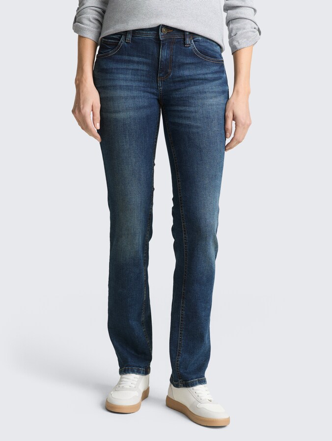 TTALEXA STRAIGHT Jeans door Women, mid stone wash denim