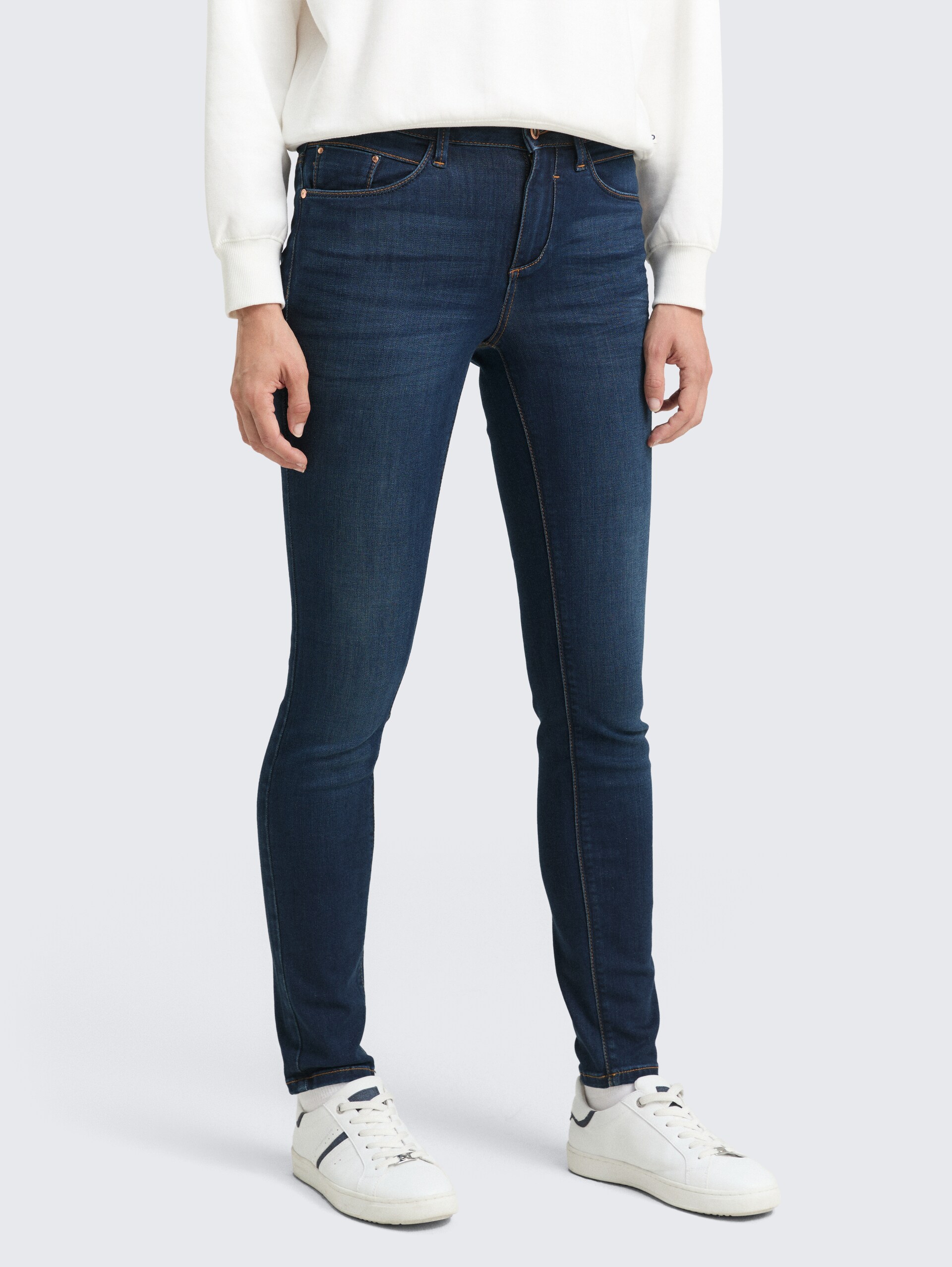 TTALEXA SKINNY Jeans - dark stone wash denim - Ausschnitt Model-Vorderansicht