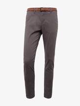 Ausgewählt, Slim Chino Hose mit Gürtel von Tom Tailor, grau