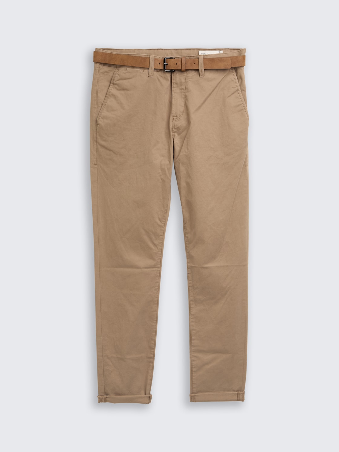 Chino Hose mit Gürtel - Honey Camel beige - Vorder-Produkt-Ansicht