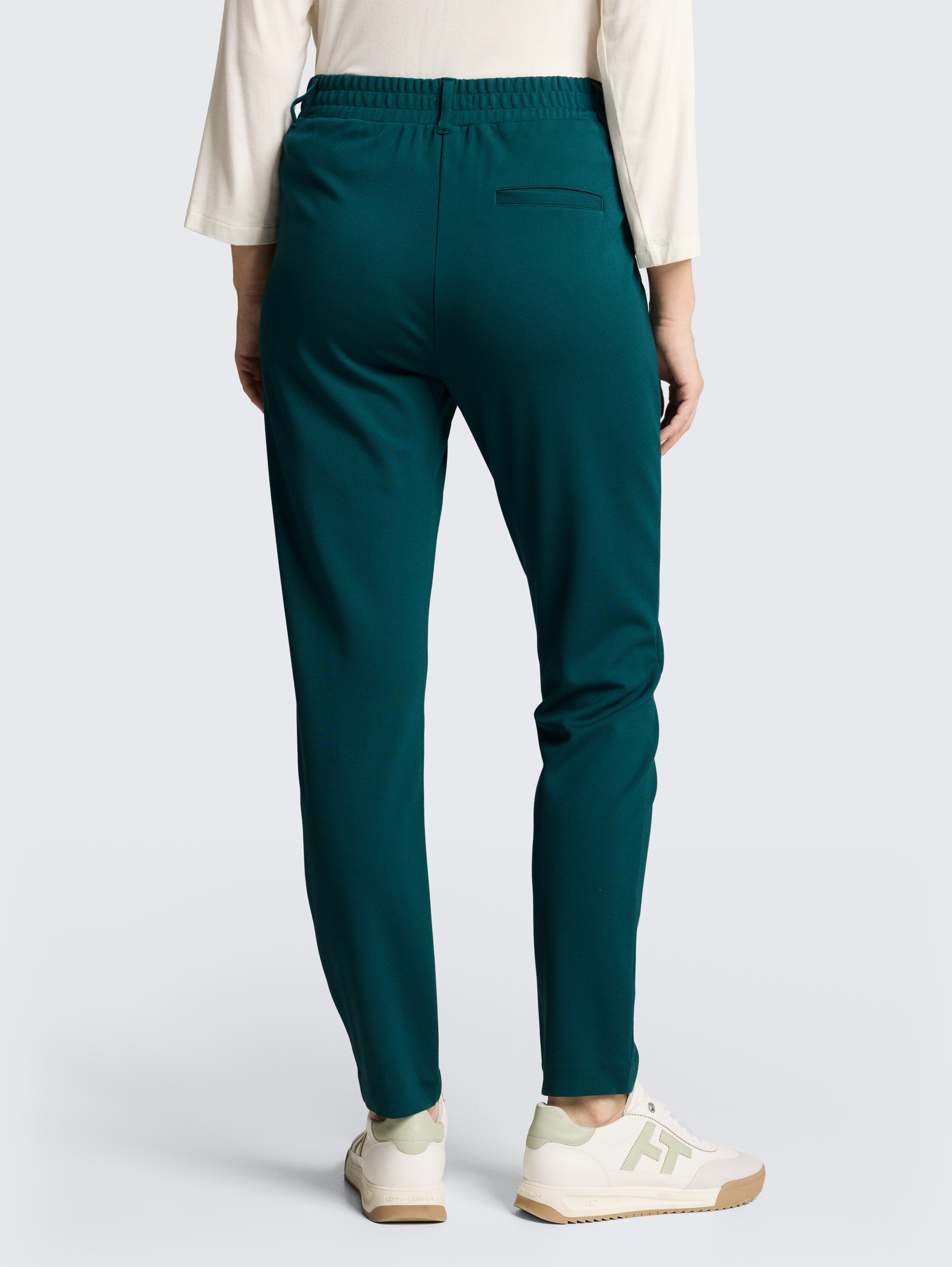 Loose fit fabric trousers - deep_meadow_green - 
