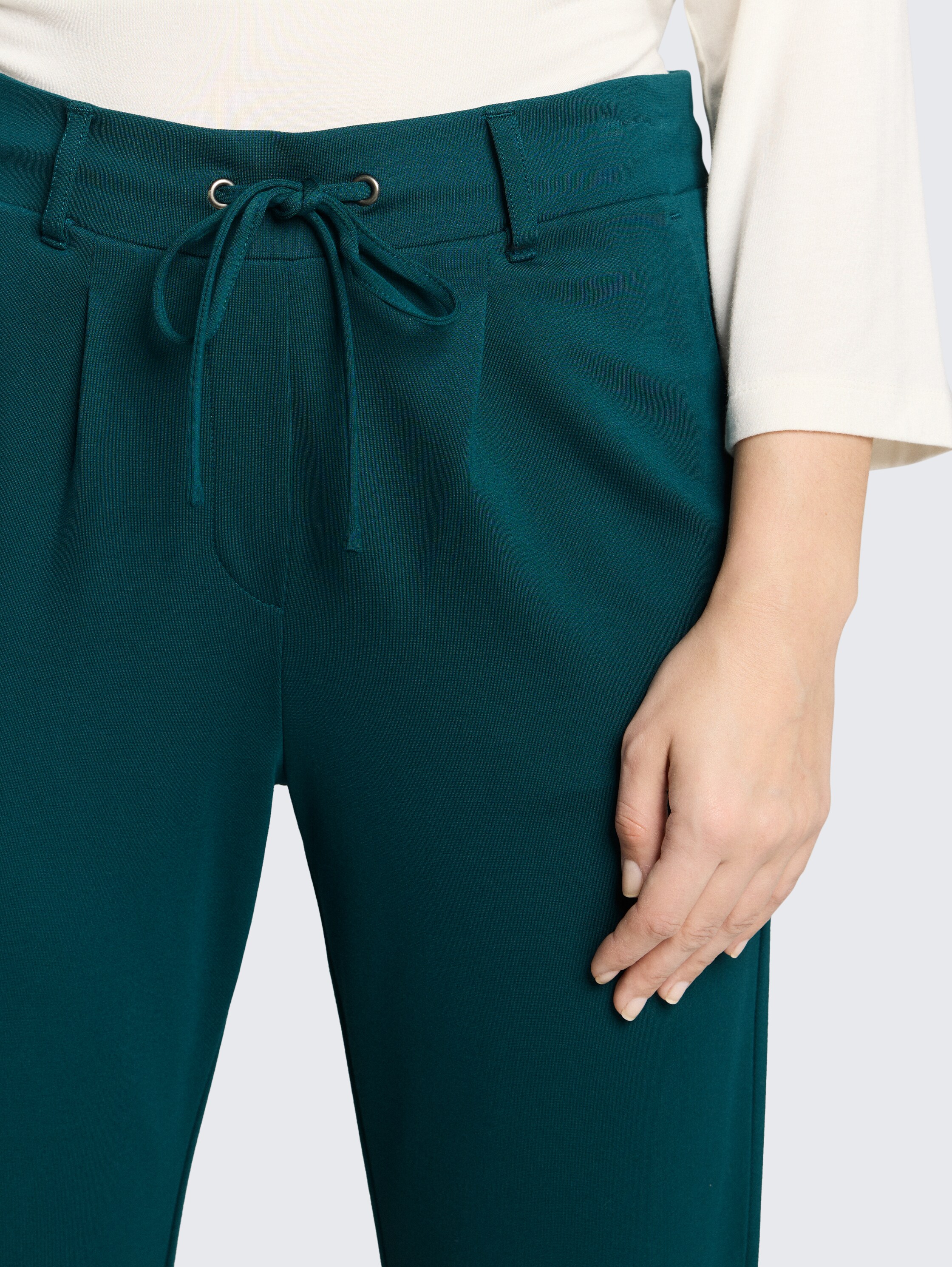 Loose fit fabric trousers - deep_meadow_green - 