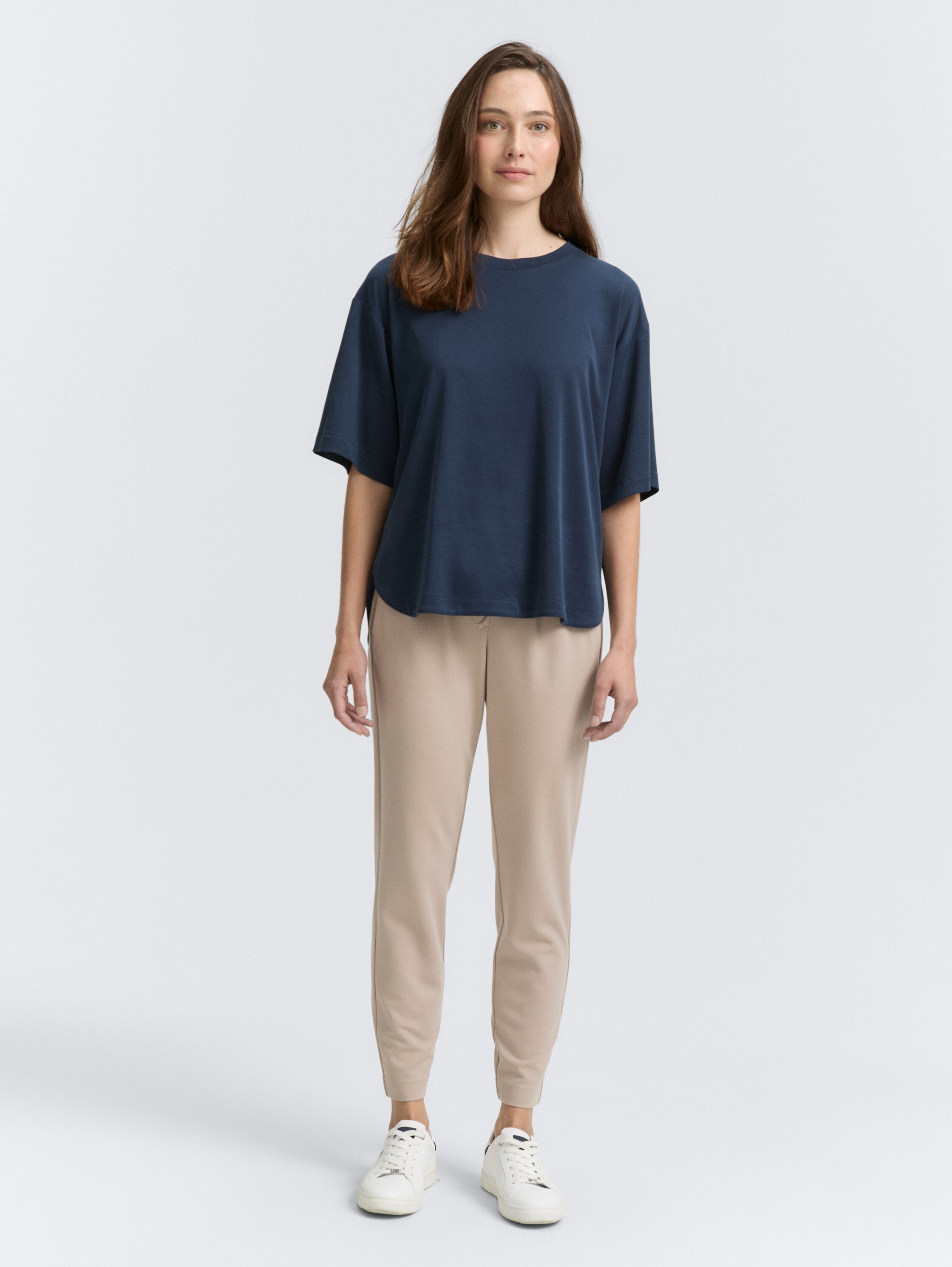 Loose Fit Stoffhose - soft_taupe_grey - 