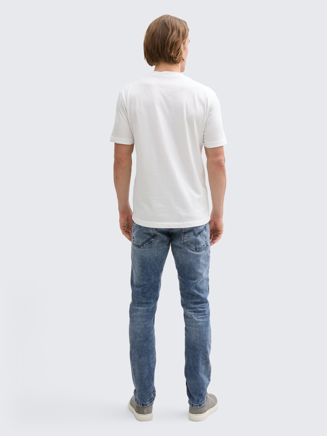 TTPIERS SLIM Jeans - light stone wash denim - Auschnitt Model-Rückansicht