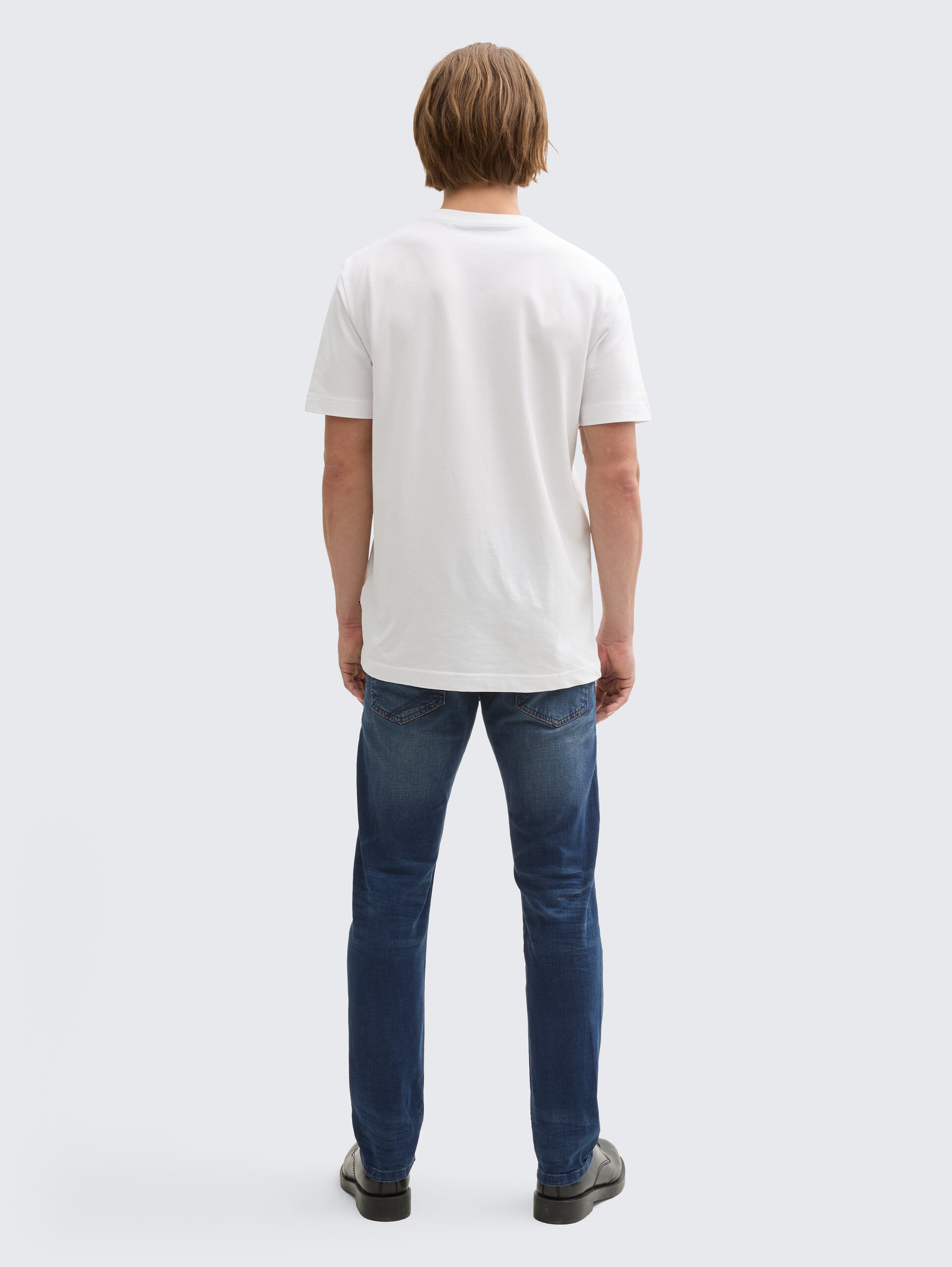 TTPIERS SLIM Jeans - dark stone wash denim - Auschnitt Model-Rückansicht