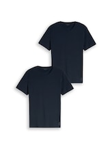 Niet geselecteerd, Basic T-shirt in een set van 2 door Tom Tailor, blauw
