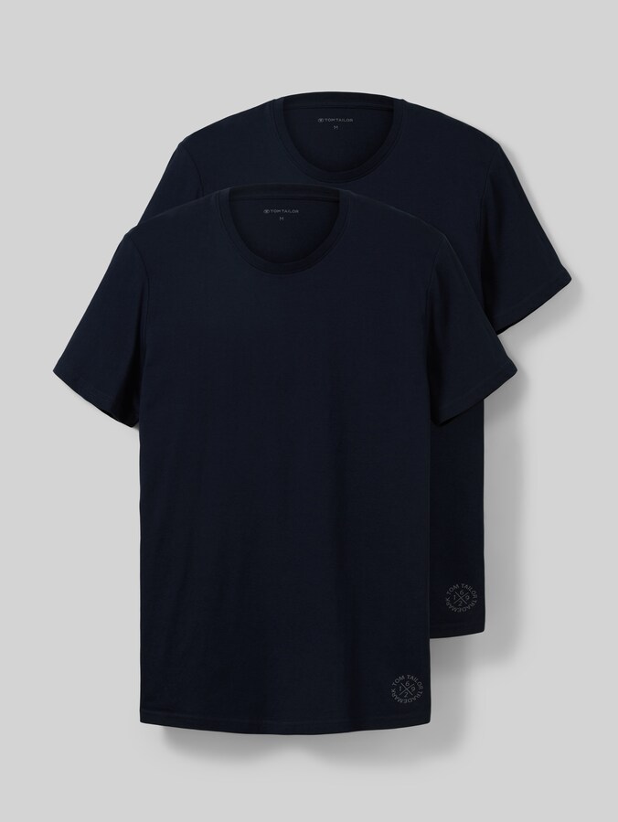 Basic T-shirt in een set van 2 door Men, Dark Blue