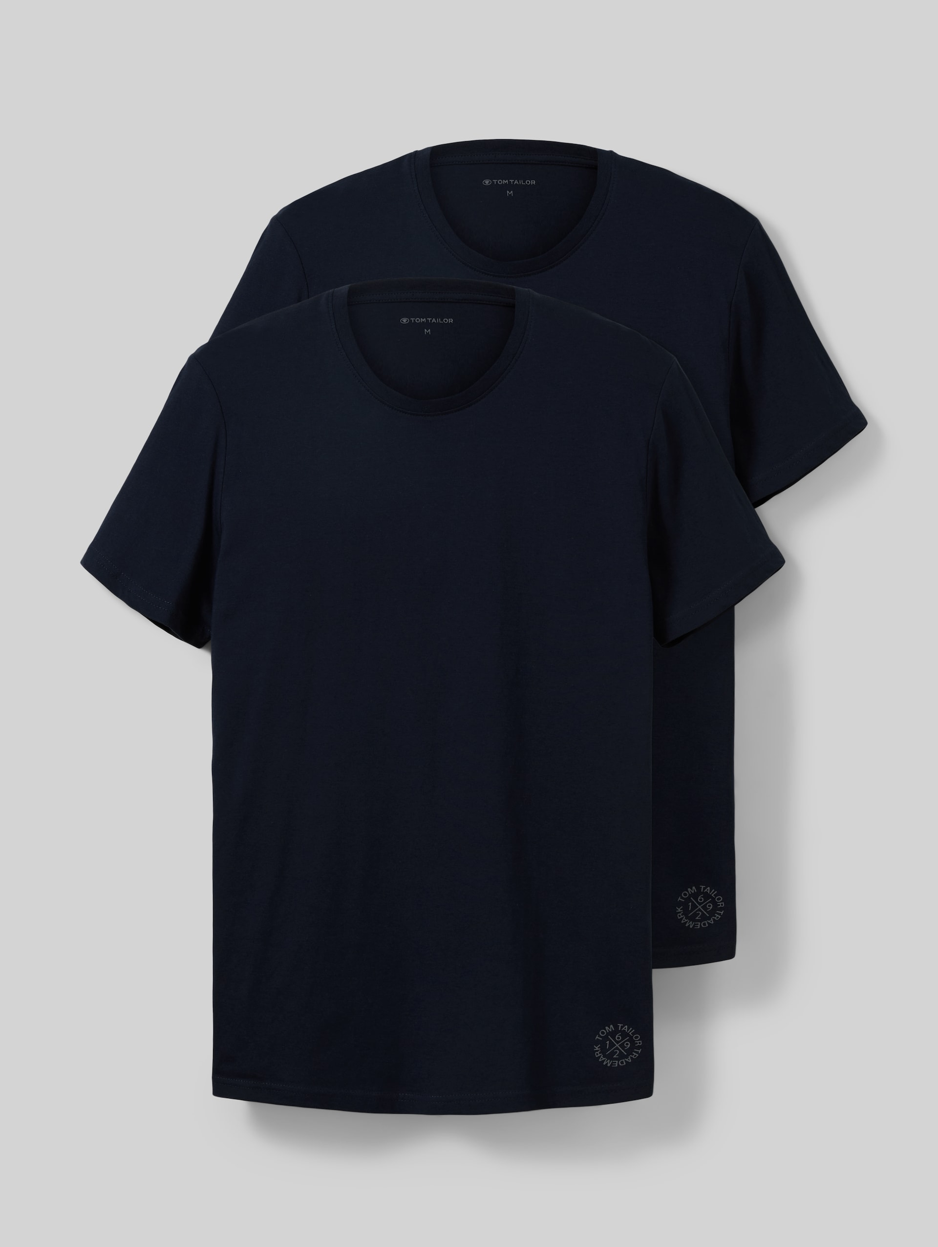 Basic T-shirt in een set van 2 - Dark Blue - Vooraanzicht product