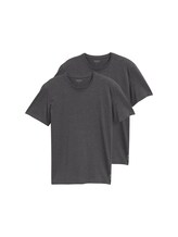 Geselecteerd, Basic T-shirt in een set van 2 door Tom Tailor, grauw